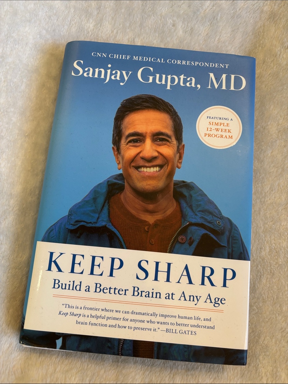 Keep Sharp Book by Sanjay Gupta, MD NWT Cognitive Fitness 320pgs